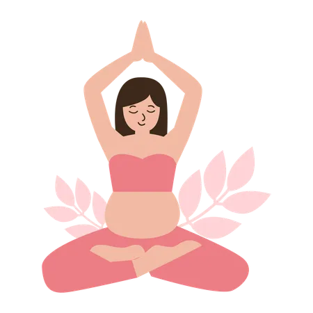 Schwangerschaftsyoga  Illustration