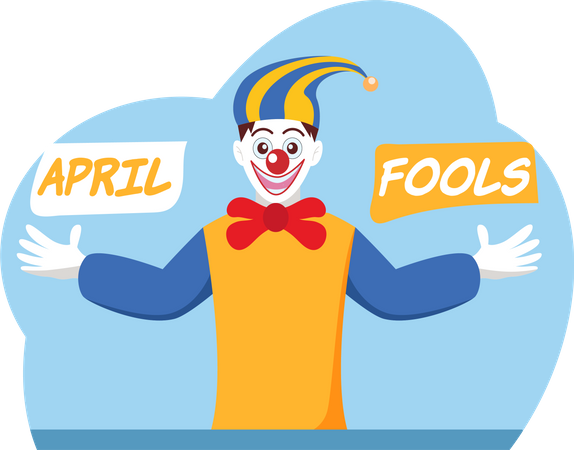 Prank day celebrations  Illustration