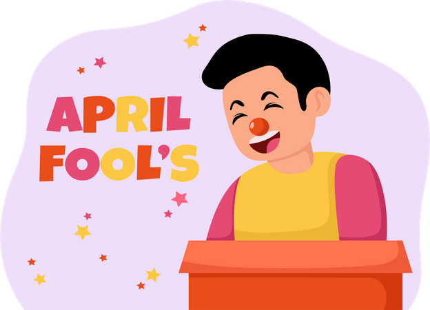 Prank day celebrations  Illustration