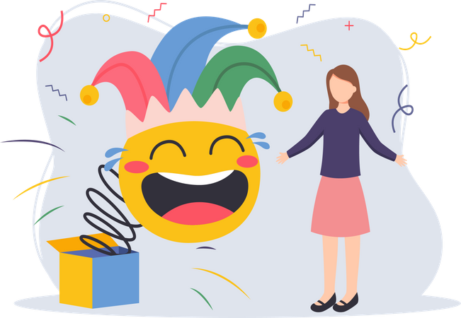 Prank day celebrations  Illustration