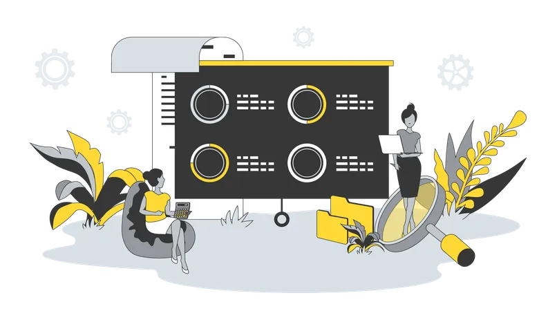 Präsentation der Datenanalyse  Illustration