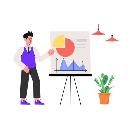 Statistiken präsentieren  Illustration