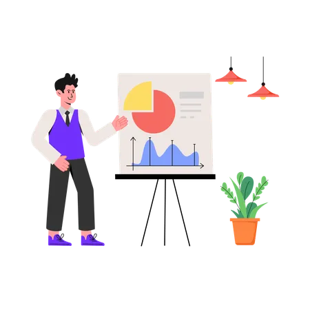 Statistiken präsentieren  Illustration