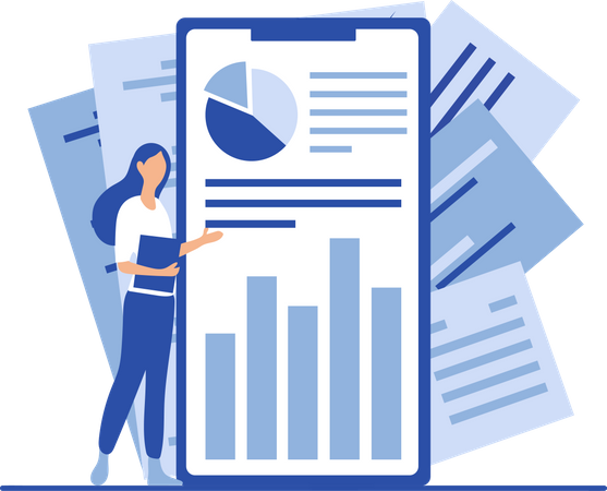 Statistiken präsentieren  Illustration