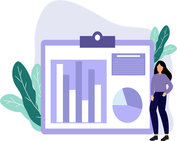 Statistiken präsentieren  Illustration