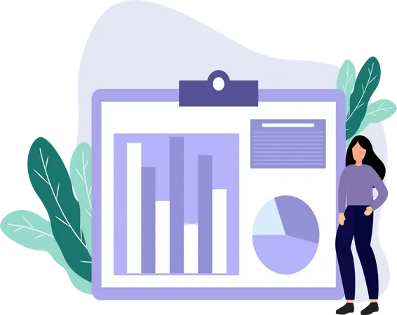 Statistiken präsentieren  Illustration