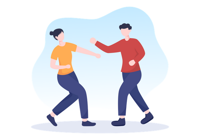 Pratique d'autodéfense  Illustration