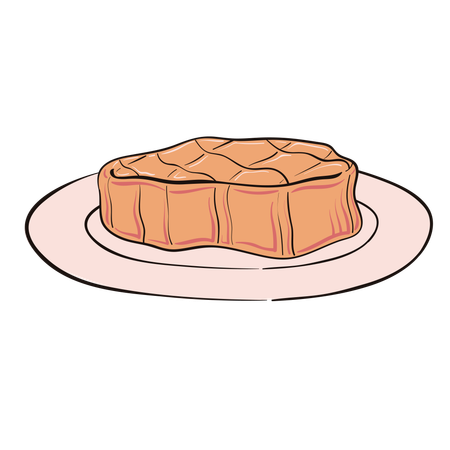 Prato de churrasco  Ilustração