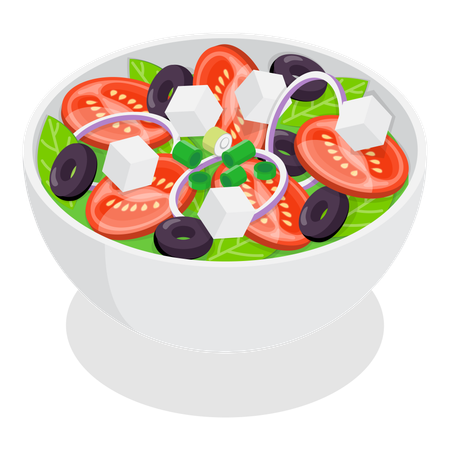 Prato vegetariano  Ilustração