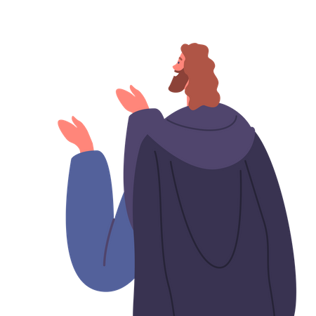 Praying Male  Illustration