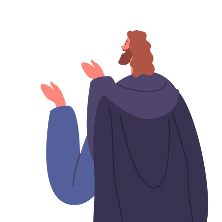 Praying Male  Illustration