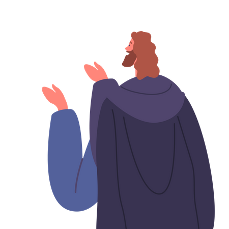 Praying Male  イラスト