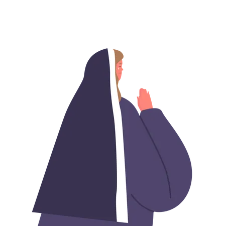 Praying Maria Magdalene Character A Prominent Figure In Christian History Is Known For Her Devotion To Jesus And Her Role As One Of The First Witnesses To His Resurrection Vector Illustration Illustration