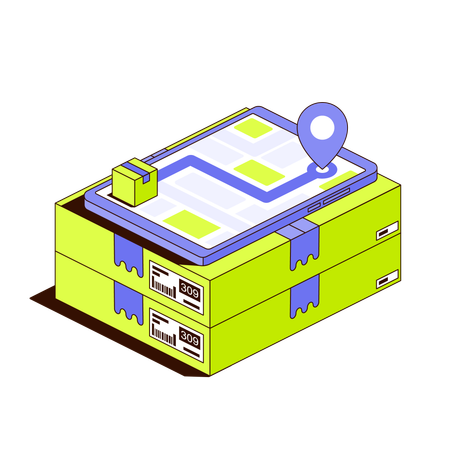 Precession Parcel Tracking  Illustration