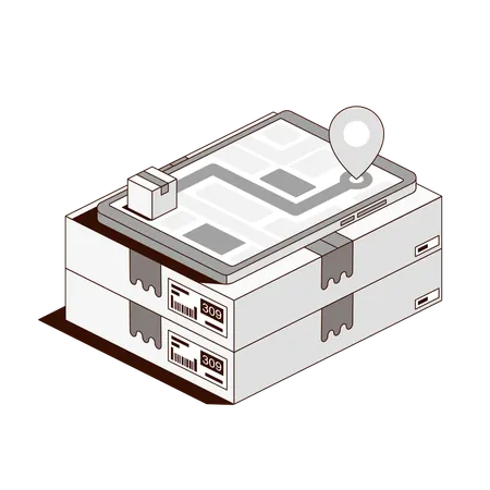 Precession Parcel Tracking  Illustration