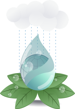 Precipitation Watering Earth  Illustration