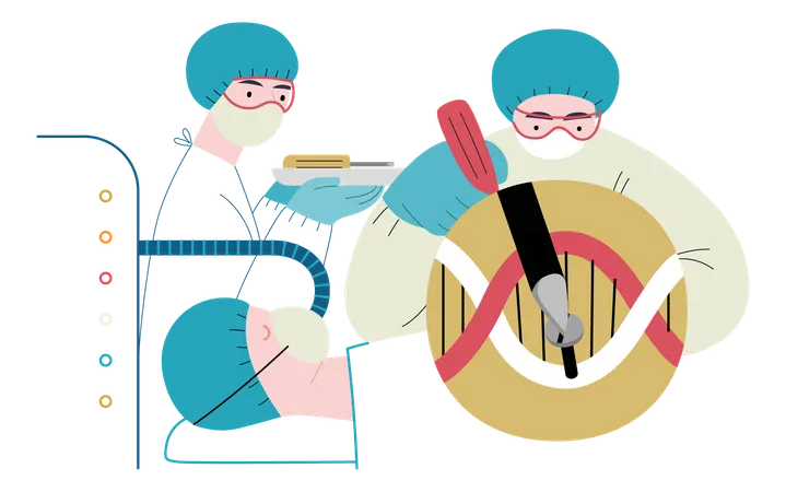 Precise genetic modifications at the molecular level  Illustration