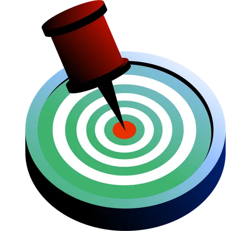 This Icon Represents A Precision Target Ideal For Concepts Like Goal Setting Accuracy And Focused Efforts In Marketing Sports And Business Strategy Contexts Illustration