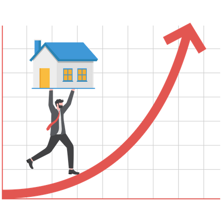 Preço da habitação subiu  Ilustração