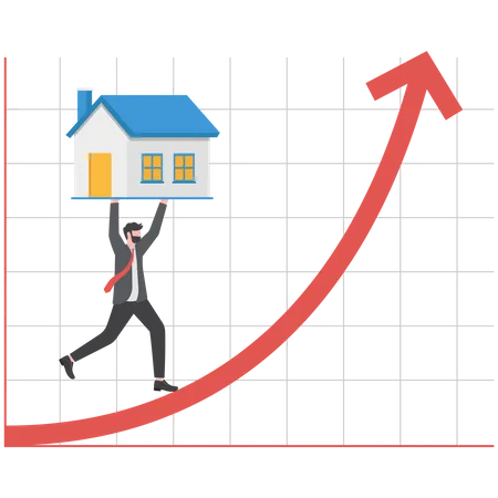 Preço da habitação subiu  Ilustração