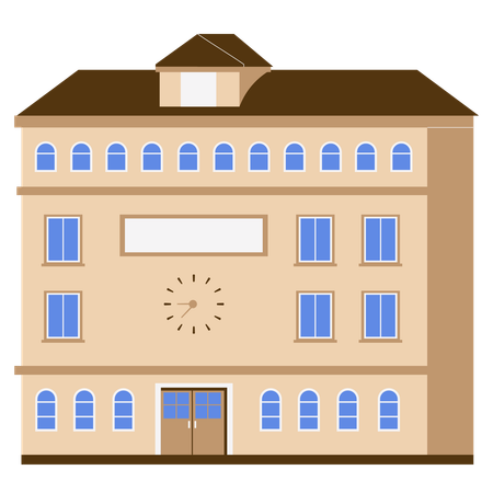 Edifício escolar  Ilustração