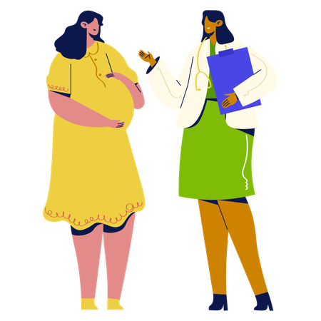 Pregnancy Check Up  Illustration