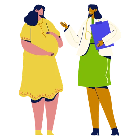 Pregnancy Check Up  Illustration