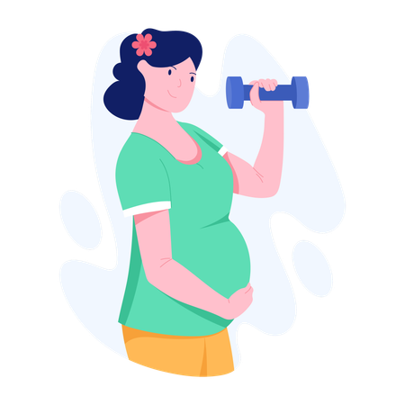 Pregnancy Gym exercise to keep body fit  Illustration