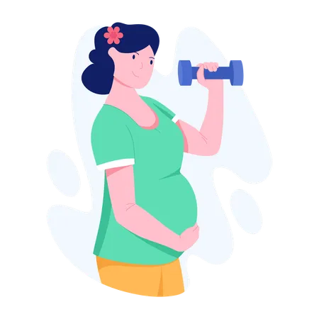 Pregnancy Gym exercise to keep body fit  Illustration