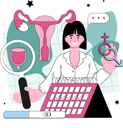 Pregnancy monitoring and management  Illustration