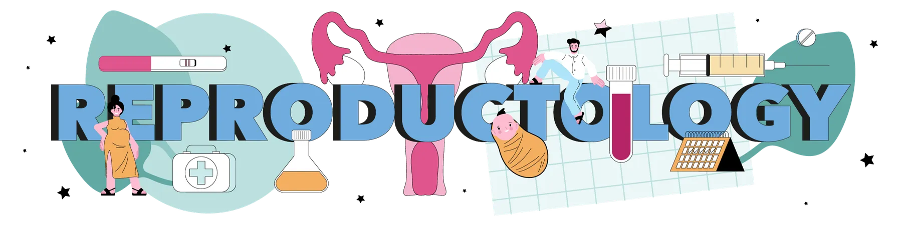 Pregnancy monitoring and medical diagnosis  Illustration