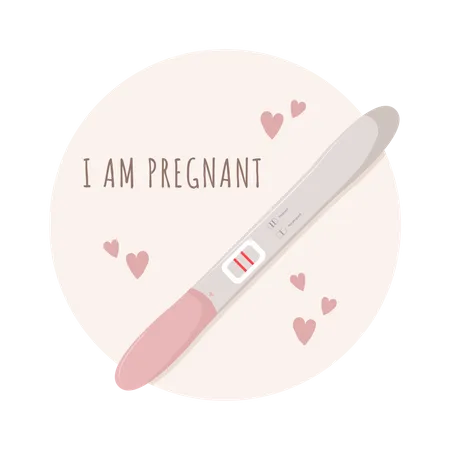 Pregnancy test strip Illustration