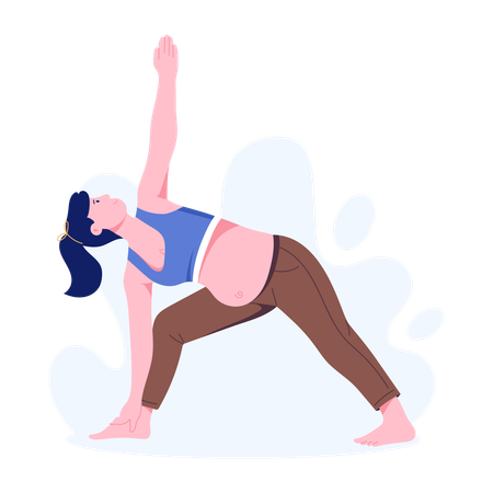 Pregnancy Workout session attended by woman  Illustration