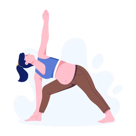 Pregnancy Workout session attended by woman  Illustration