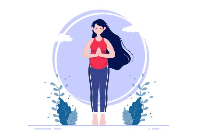 Pregnancy Yoga  Illustration