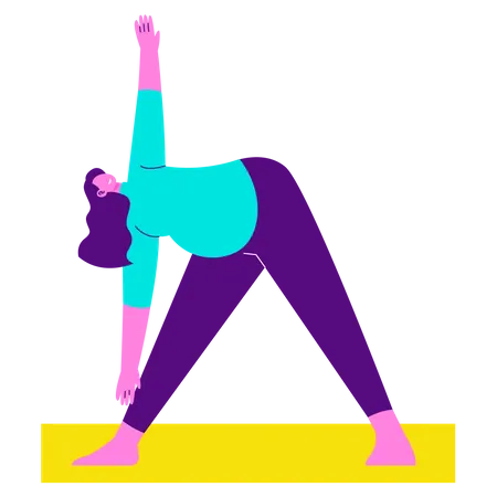 Pregnancy Yoga Pose  Illustration
