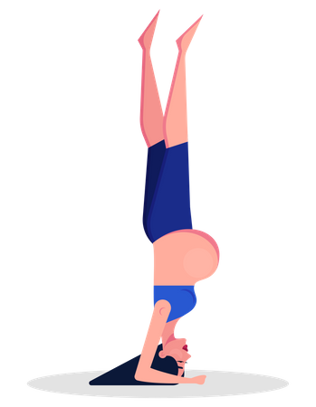 Pregnant Female doing exercise Illustration