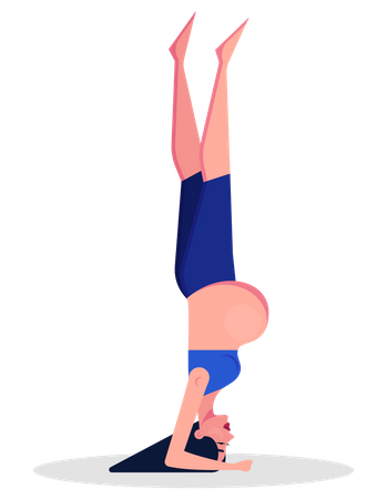 Pregnant Female doing exercise  Illustration