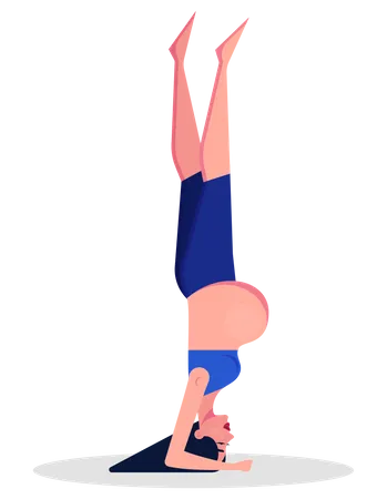 Pregnant Female doing exercise  Illustration