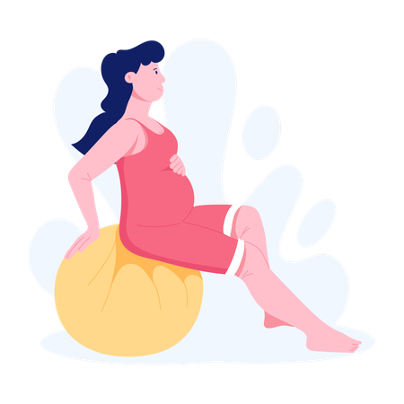 Pregnant Fitness care taken by lady  Illustration