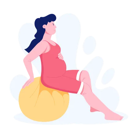 Pregnant Fitness care taken by lady  Illustration