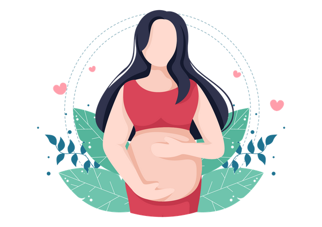 Pregnant Girl  일러스트레이션