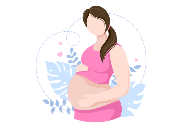 Pregnant Lady Illustration