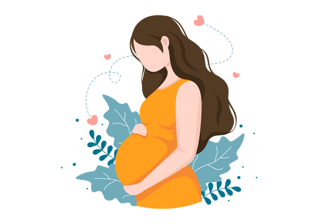 Pregnant Lady Illustration