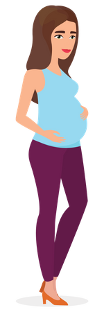 Pregnant Lady  Illustration