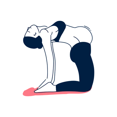 Pregnant lady doing workout Illustration