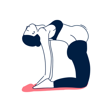 Pregnant lady doing workout  Illustration