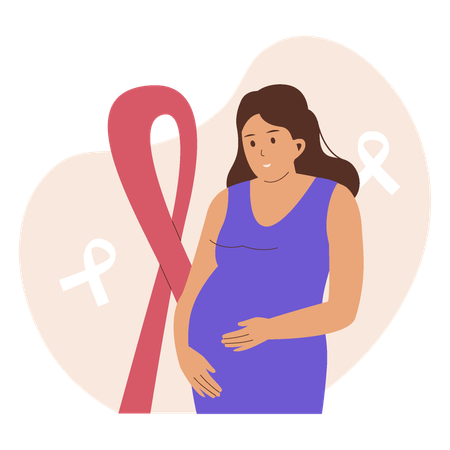 Pregnant lady getting HIV pregnancy  Illustration