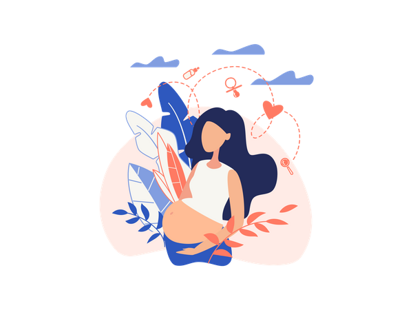 Pregnant lady  Illustration