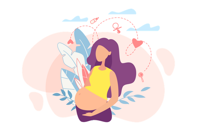Pregnant lady  Illustration
